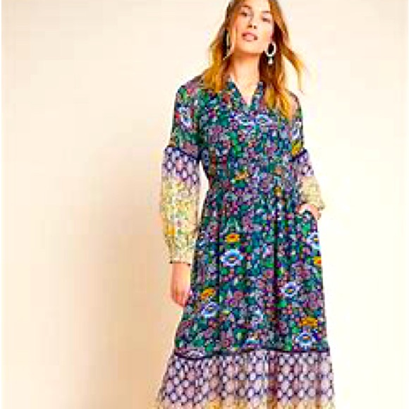 Maeve Dresses & Skirts - Anthropologie Maeve Maxi Full Sleeve Dress Size Small